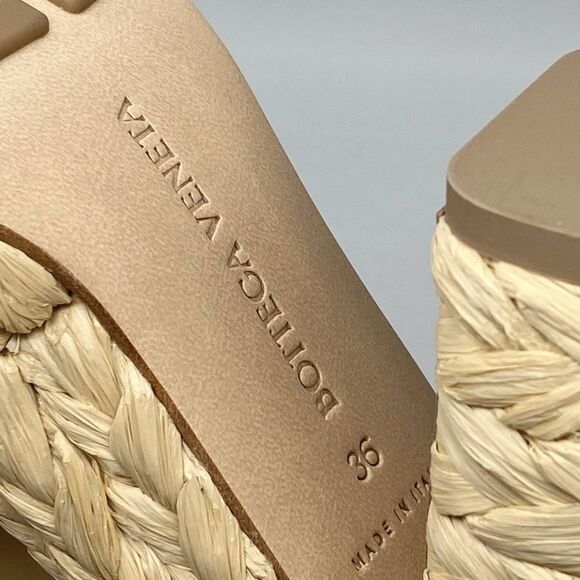 Bottega Veneta Trinity Weave Raffia Platform Sandals size 36 - Picture 15 of 15